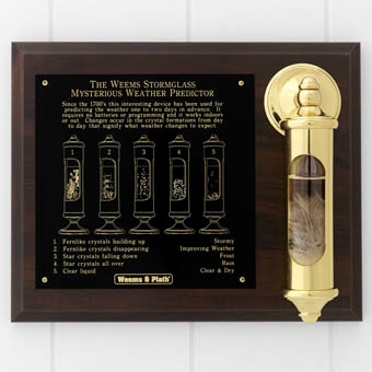 Weems Brass Stormglass & Plaque Set