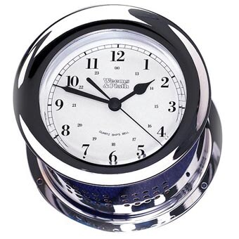 Chrome Plated Atlantis Quartz Ship's Bell Clock