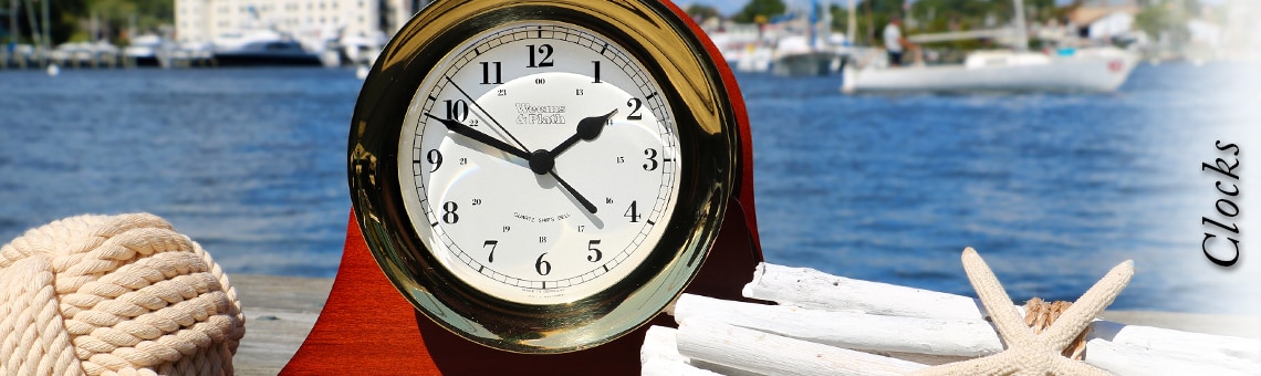 Wall Clocks - Ships Wheel Brass Porthole Wall Clock with Signal Flags DIAL  FACE - Nautical Decor