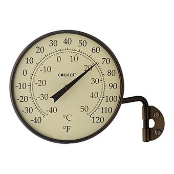 Conant Decor Small Dial Thermometer in Bronze Patina