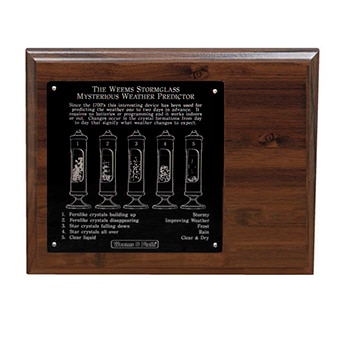 Stormglass 8x10 Wooden Display ONLY for Weems Chrome Stormglass
